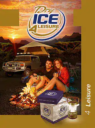 Dry Ice Leisure camping kit with fire pit and outdoor gear.