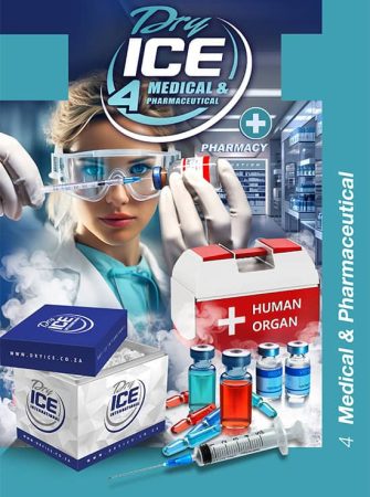 Medical and pharmaceutical supplies including dry ice, syringes, and vials at Dry Ice Shop.