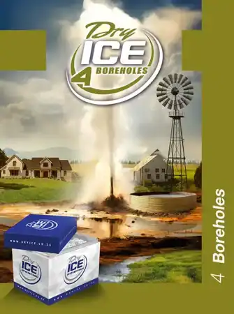 Dry ice boreholes used for cooling and preservation in agricultural settings.
